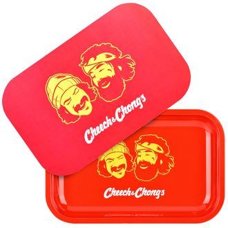 Keskikokoinen metallinen rullaustarjotin kannella (Cheech & Chong x Pulsar)