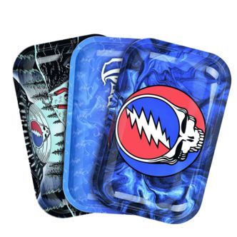 Keskikokoinen metallinen rullaustarjotin kannella (Grateful Dead x Pulsar)