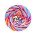 Mushroom Swirl -metallinen tuhkakuppi