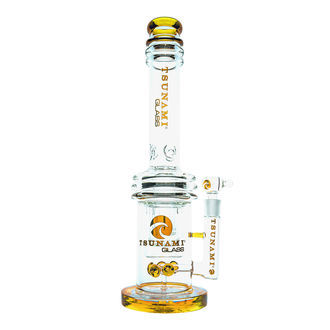 Button Double Honeycomb Perc -bongi 16'' (Tsunami Glass)
