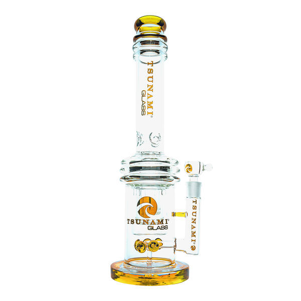 Button Double Honeycomb Perc -bongi 16'' (Tsunami Glass)
