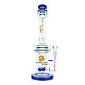 Button Double Honeycomb Perc -bongi 16'' (Tsunami Glass)