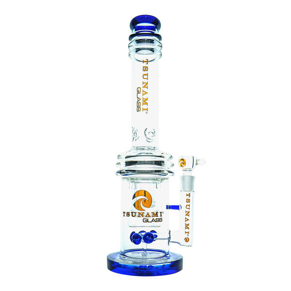 Button Double Honeycomb Perc -bongi 16'' (Tsunami Glass)