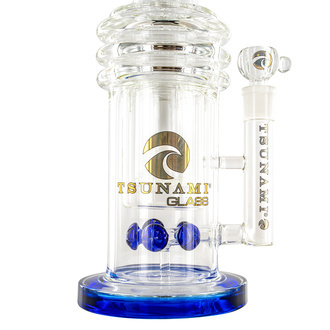 Button Double Honeycomb Perc -bongi 16'' (Tsunami Glass)