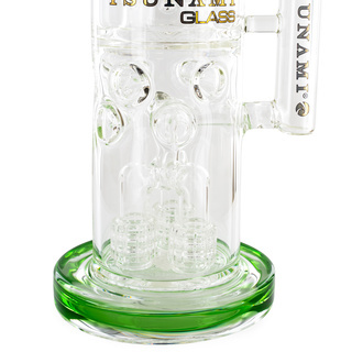 Barreli-suihkupää- ja honeycomb-bongi 20'' (Tsunami Glass)