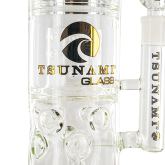 Barreli-suihkupää- ja honeycomb-bongi 20'' (Tsunami Glass)