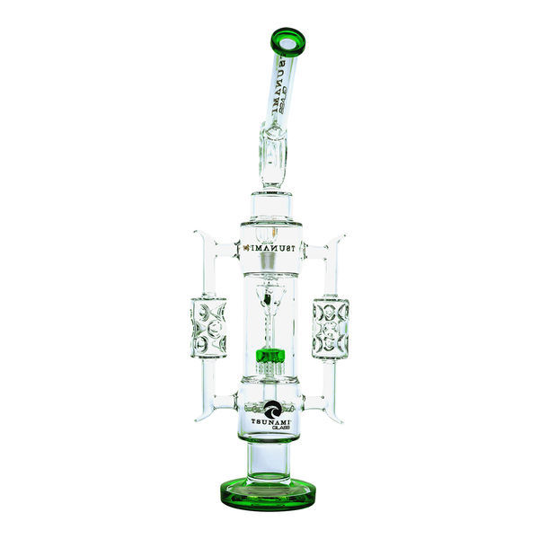 Sprinkler-suihkupäällä varustettu recycler-bongi 20'' (Tsunami Glass)