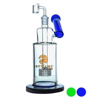 Sivukaulainen shower head -dab-rig 10'' (Tsunami Glass)