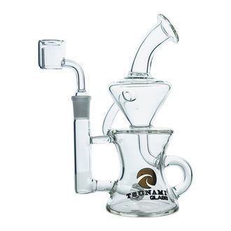 Sprinkler Recycler Dab Rig 9&rdquo; (Tsunami Glass)