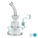 Shower Head -recycler dab rig 9″ (Tsunami Glass)