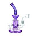Shower Head -recycler dab rig 9″ (Tsunami Glass)