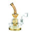 Shower Head -recycler dab rig 9″ (Tsunami Glass)