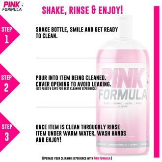 Hankaamaton lasinpuhdistusaine 16 oz (pinkki koostumus)