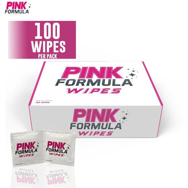 Isopropyylialkoholipyyhkeet – 100 kpl (pinkki koostumus)