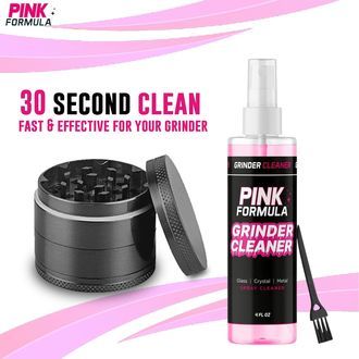 Grinderin puhdistusaine harjalla (pinkki koostumus)
