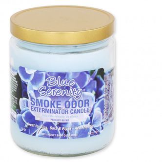 Smoke Odor Exterminator -kynttil&auml; Blue Serenity 13 oz