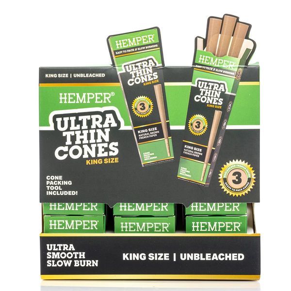 Hemper ultraohuiksi rullatut ruskeat king size -tuutit