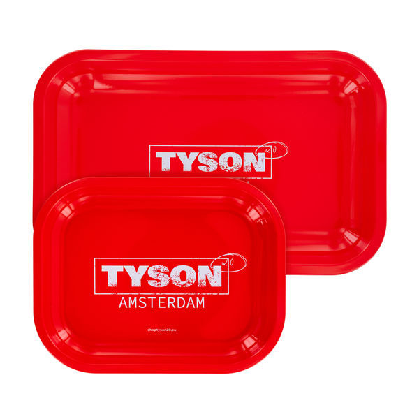 Metallinen rullaustarjotin, punainen "Tyson Amsterdam" (TYSON 2.0)