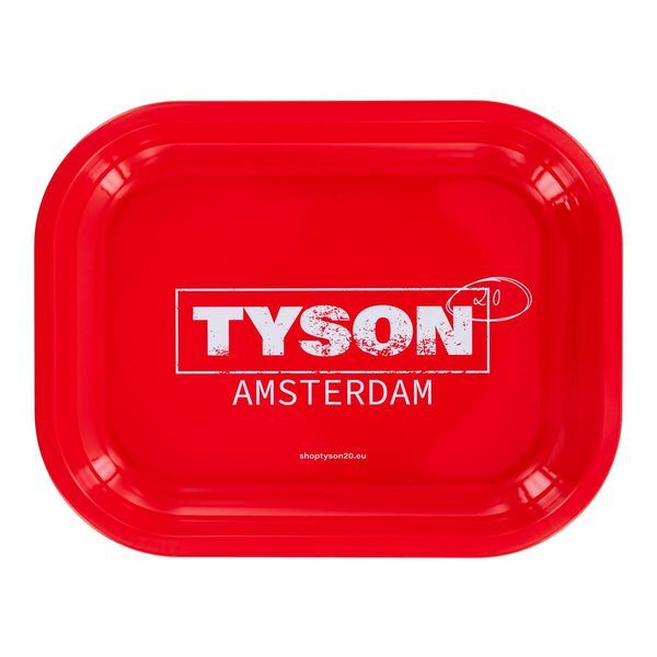 Metallinen rullaustarjotin, punainen "Tyson Amsterdam" (TYSON 2.0)