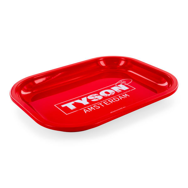 Metallinen rullaustarjotin, punainen "Tyson Amsterdam" (TYSON 2.0)