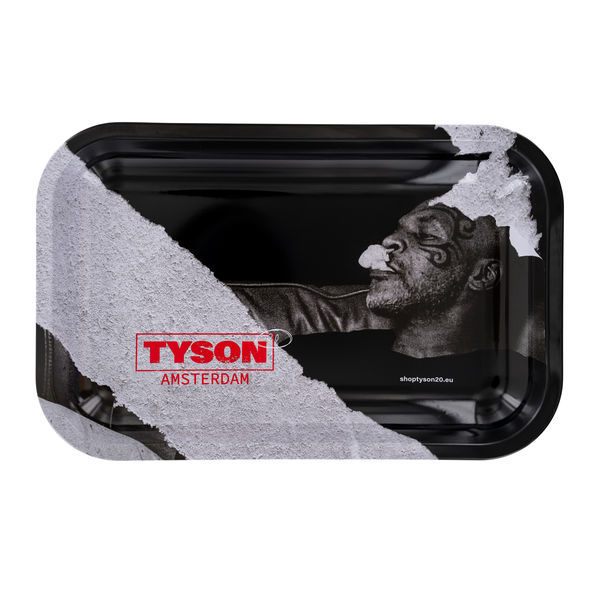 Valkoinen metallinen rullaustarjotin "Rentoutuva Mike" (TYSON 2.0)