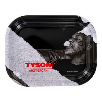 Valkoinen metallinen rullaustarjotin "Rentoutuva Mike" (TYSON 2.0)