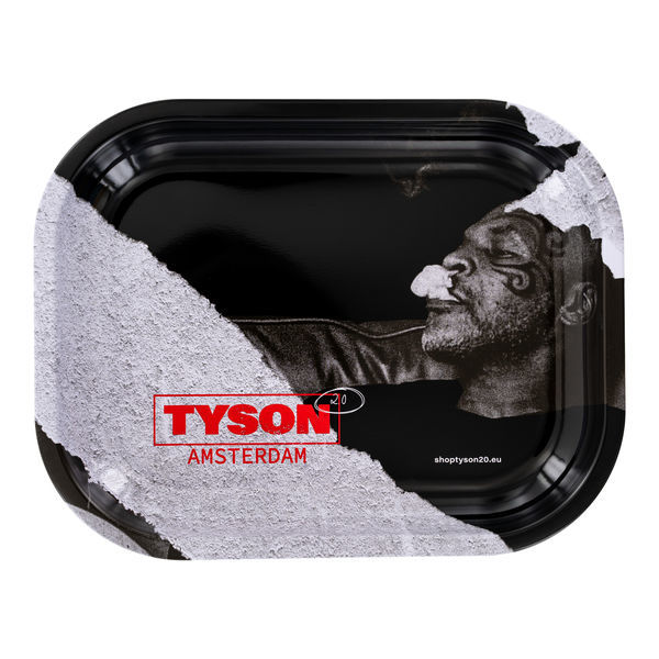 Valkoinen metallinen rullaustarjotin "Rentoutuva Mike" (TYSON 2.0)
