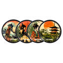 Rising Sun -metallinen grinderikokoelma (Zamnesia) – 4-osainen Ø50 mm