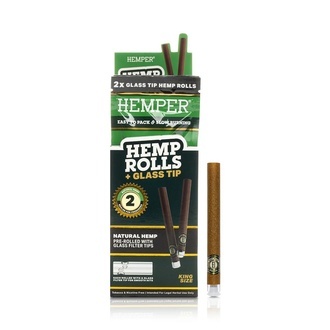 King size -rullat + lasinen filtteri 2 kpl (Hemper)