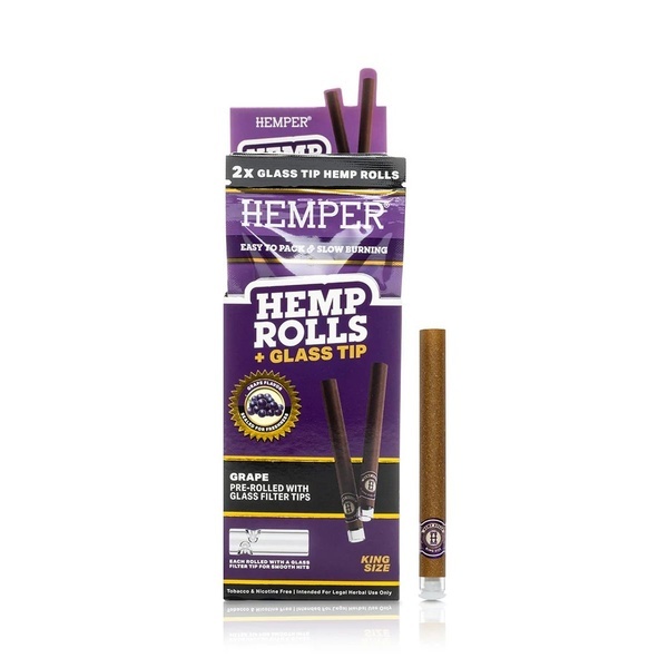 King size -rullat + lasinen filtteri 2 kpl (Hemper)