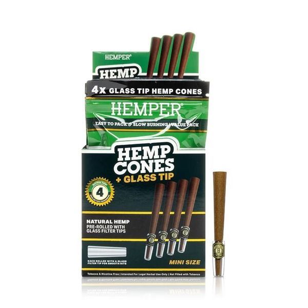 Hampputuutit 1¼ + lasinen suukappale 4 kpl (Hemper)
