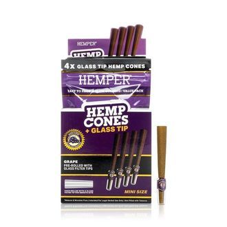 Hampputuutit 1¼ + lasinen suukappale 4 kpl (Hemper)