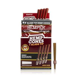 Hampputuutit 1¼ + lasinen suukappale 4 kpl (Hemper)