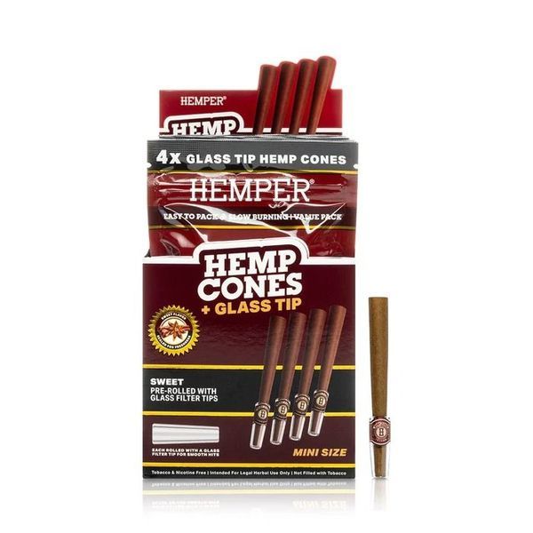 Hampputuutit 1¼ + lasinen suukappale 4 kpl (Hemper)