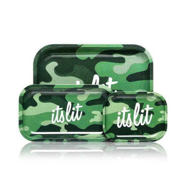 It's Lit! Vaaleanvihreä camo-rullaustarjotin (Hemper)