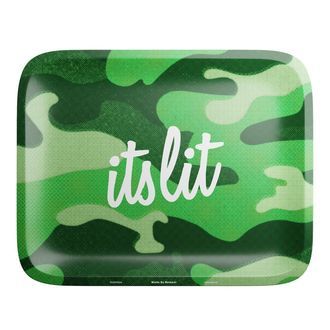 It's Lit! Vaaleanvihreä camo-rullaustarjotin (Hemper)