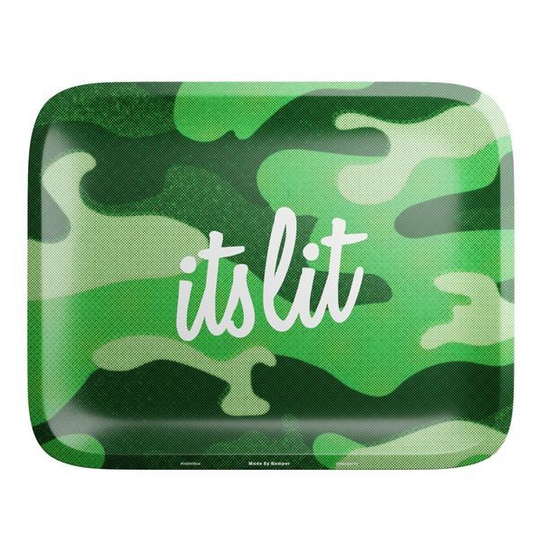 It's Lit! Vaaleanvihreä camo-rullaustarjotin (Hemper)