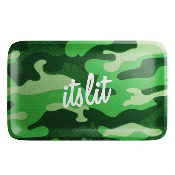 It's Lit! Vaaleanvihreä camo-rullaustarjotin (Hemper)