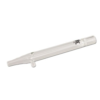 Lasinen one hitter -piippu suukappaleella ja vierimisen estolla (Black Leaf)
