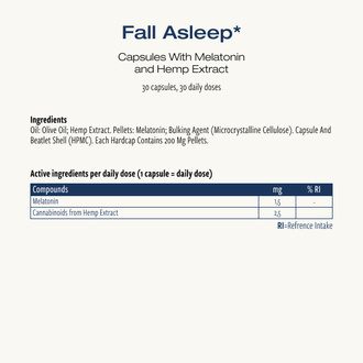 Fall Asleep -kapselit (Cibdol)