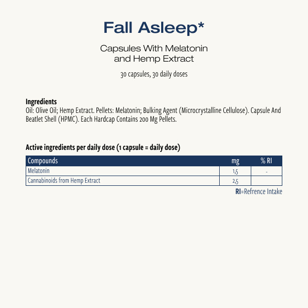 Fall Asleep -kapselit (Cibdol)