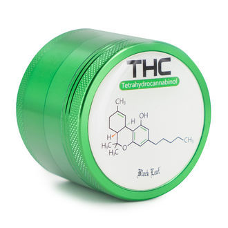 Metallinen grinderi Black Leaf THC (4 osaa)