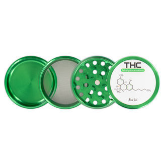 Metallinen grinderi Black Leaf THC (4 osaa)