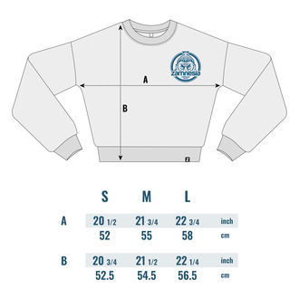 Zamnesia crop top -collegepaita | naiset