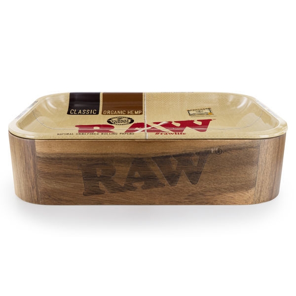 RAW puinen säilytysrasia tarjotinkannella