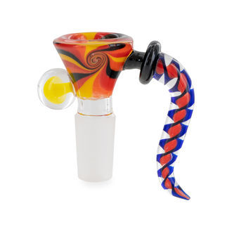 Lasinen swirl-kulho (Black Leaf) 14,5