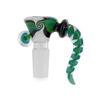 Lasinen swirl-kulho (Black Leaf) 14,5