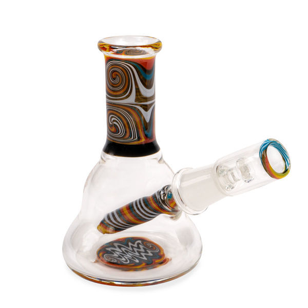 Mini-öljybongi Orange Swirl (Black Leaf)