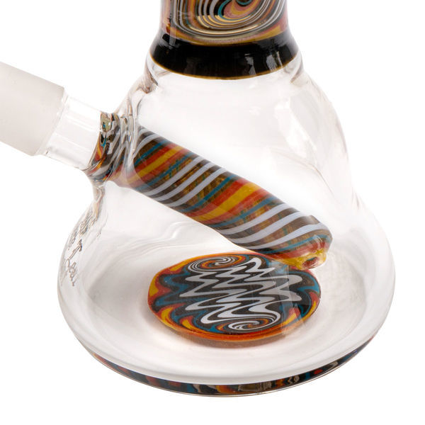 Mini-öljybongi Orange Swirl (Black Leaf)