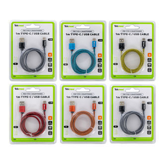 USB (Micro & C) -kaapeli 1 m